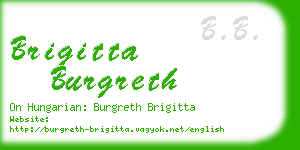 brigitta burgreth business card